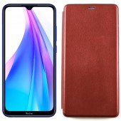 Чохол книжка U-Like Best для Xiaomi Redmi Note 8T Темно Вишневий