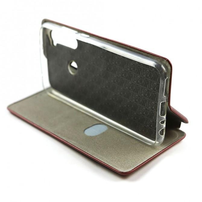 Чохол книжка U-Like Best для Xiaomi Redmi Note 8T Темно Вишневий-5