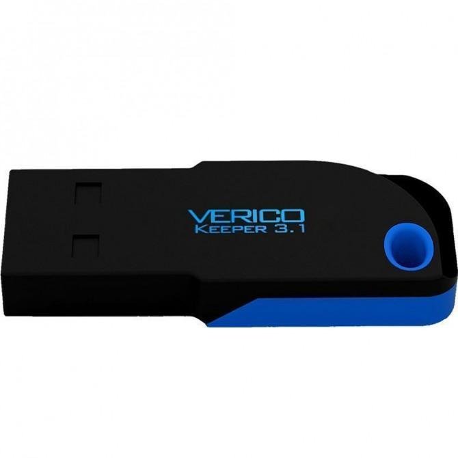 Флеш память Verico USB 16Gb Keeper Чёрный+Синий USB 3.1-1