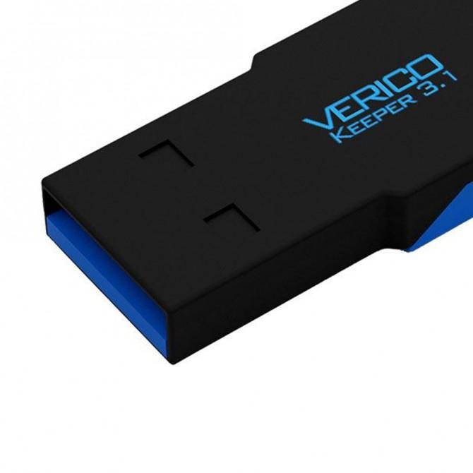 Флеш память Verico USB 16Gb Keeper Чёрный+Синий USB 3.1-2