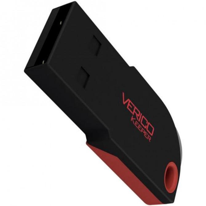 Флеш пам'ять Verico USB 64Gb Keeper Чорний+Червоний-1