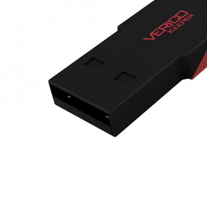 Флеш пам'ять Verico USB 64Gb Keeper Чорний+Червоний-2