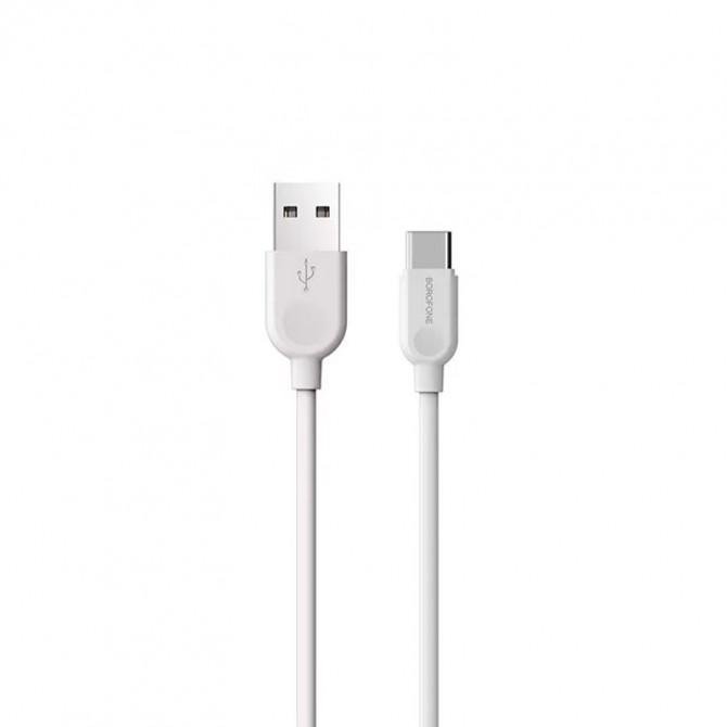 Кабель Borofone BX14 LinkJet Type-C White 1m