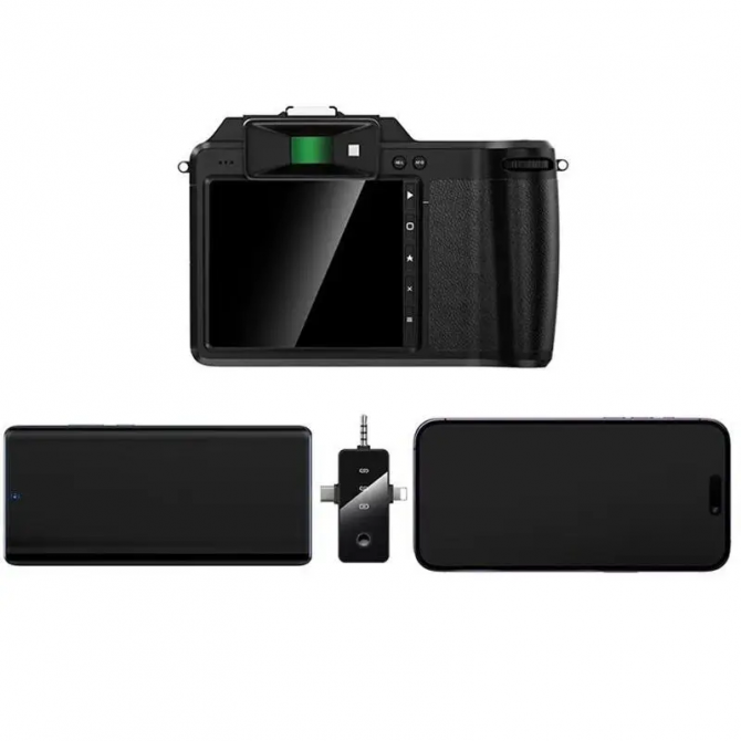 Микрофон Hoco L20B Fair 3in1 mic wireless iPhone/Type-C/3.5 Черный-2