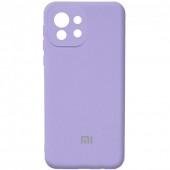 Чехол Original Soft Case Xiaomi Mi 11 Lite Сиреневый FULL