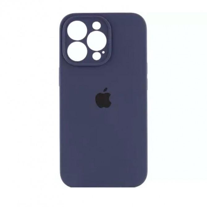 Оригинальный силиконовый чехол для iPhone 14 Pro Midnight Blue FULL