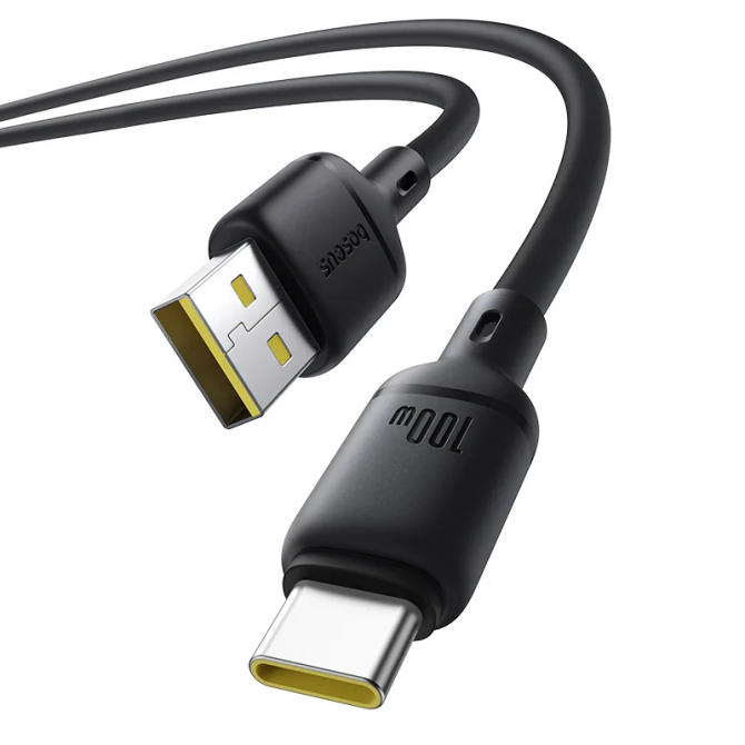 Кабель USB Baseus Silky Series Type-C 3A 1m Cluster Black-1