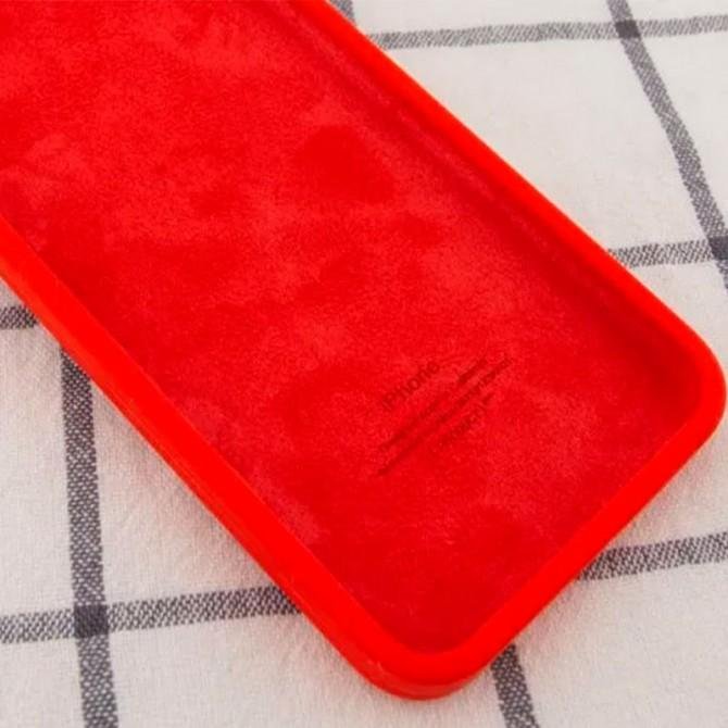 Оригинальный силиконовый чехол для iPhone 11 Pro Max Красный FULL (SQUARE SHAPE)-1