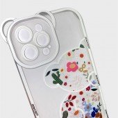 Чехол Spring Spirit series for iPhone 13 Pro Max Flowered Bear Clear Чехол Spring Spirit series for iPhone 13 Pro Max Flowered Bear Clear
