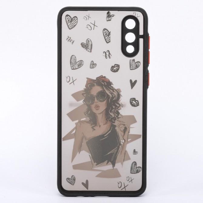 Чехол накладка U-like Bright Case for Samsung A022 Galaxy A02 Lady&Heart Black-1
