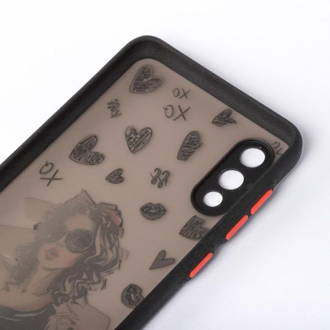 Чехол накладка U-like Bright Case for Samsung A022 Galaxy A02 Lady&Heart Black-2