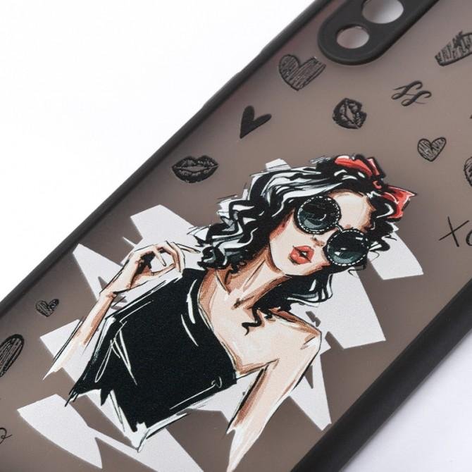 Чехол накладка U-like Bright Case for Samsung A022 Galaxy A02 Lady&Heart Black-3