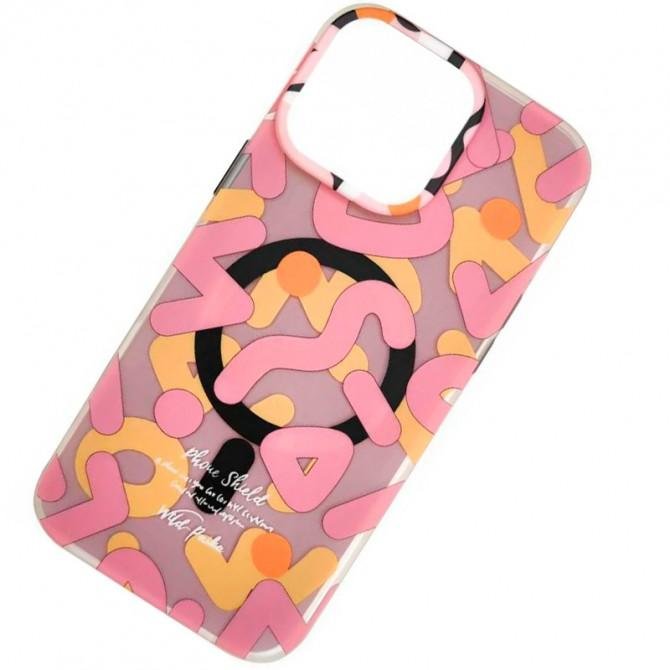 TPU чохол Pastel Chaos with MagSafe для Apple iPhone 16 Pro (6.3") Pink-1