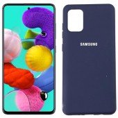 Чехол  Soft Case Samsung A715 Galaxy A71 Темно Синий FULL Чехол  Soft Case Samsung A715 Galaxy A71 Темно Синий FULL