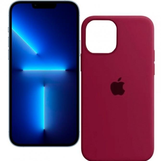 Оригінальний силіконовий чохол для iPhone 13 Pro Max Марсала FULL