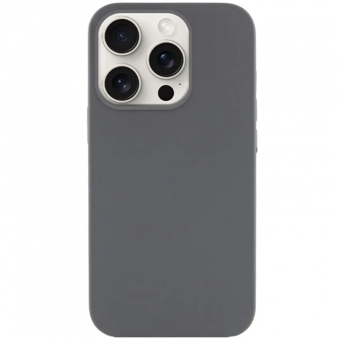 Силиконовый чехол для iPhone 14 Pro Dark Grey FULL (NO LOGO)