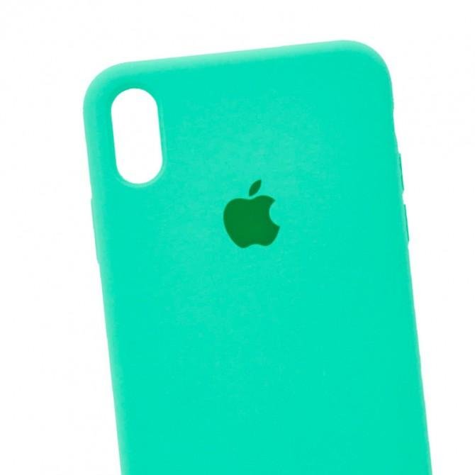Оригинальный силиконовый чехол для iPhone Xr Ментоловый FULL-1