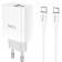 Сетевое зарядное устройство 1USB + Type-C Hoco C80A PD20W+QC3.0 White + Cable Type-C to Type-C
