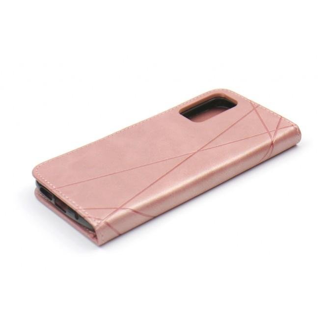 Чехол-книжка Lines Leather for Xiaomi Poco M3/ Redmi 9T Pink-2