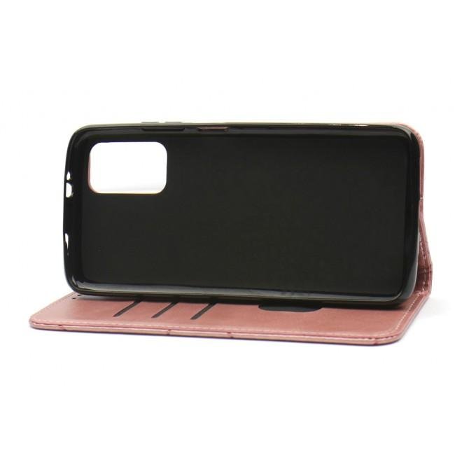 Чехол-книжка Lines Leather for Xiaomi Poco M3/ Redmi 9T Pink-4