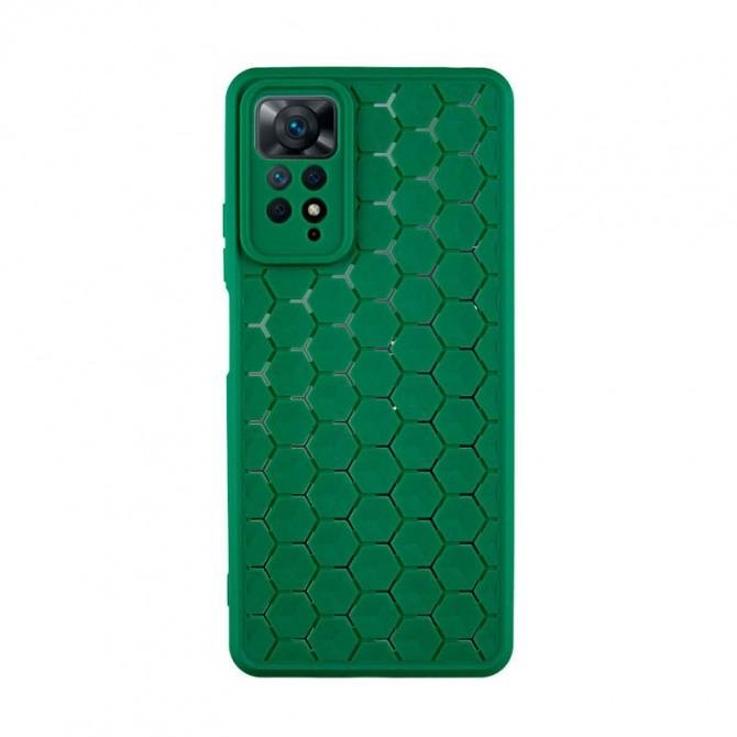 Чехол TPU Honeycomb для Xiaomi Redmi Note 11 Pro 4G/5G/ 12 Pro 4G Зеленый