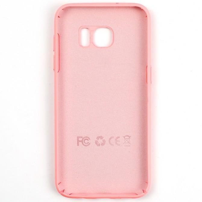 Силиконовый чехол для Samsung G935 Galaxy S7 Edge Розовый FULL-2