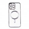 Силиконовый чехол SHINING with MagSafe для iPhone 12 Pro Серебрянный