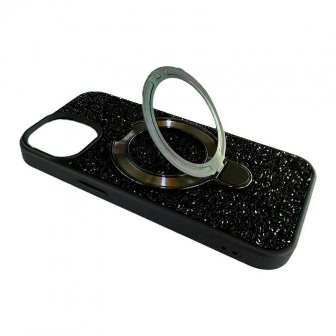 Чохол-накладка Diamond with stand back для iPhone 15 Pro Black-2