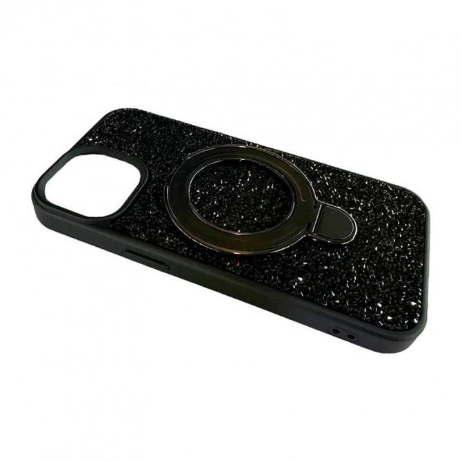 Чохол-накладка Diamond with stand back для iPhone 15 Pro Black-3