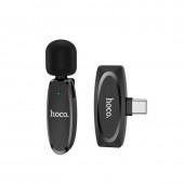 Микрофон Hoco L15 Type-C Crystal lavalier wireless Черный
