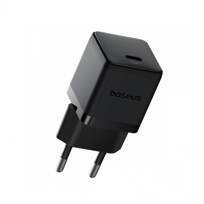 Мережевий зарядний пристрій 1USB + Type-C Baseus Palm Fast Charger 30W EU Cluster Black