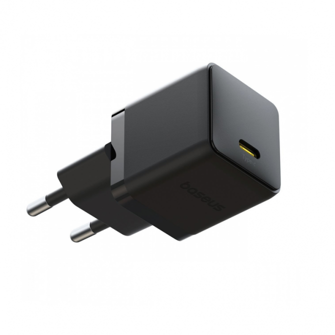 Мережевий зарядний пристрій 1USB + Type-C Baseus Palm Fast Charger 30W EU Cluster Black-2