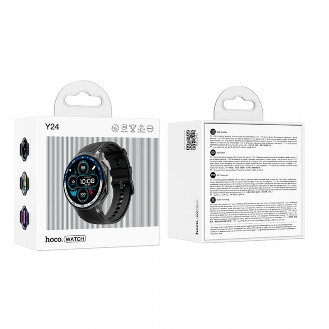 Смарт годинник Hoco Y24 AMOLED Smart sport (call version) Black-3