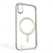 Силиконовый чехол SHINING with MagSafe для iPhone Xs Серебряный