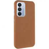 Кожаный чехол Leather Case Metal Buttons для Samsung Galaxy S24 FE Brown