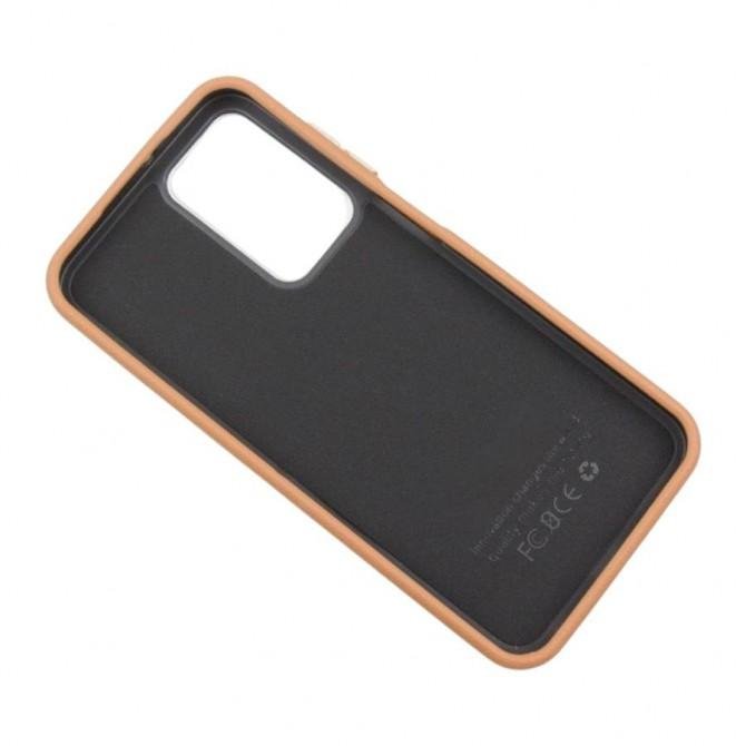 Кожаный чехол Leather Case Metal Buttons для Samsung Galaxy S24 FE Brown-2