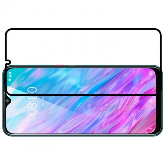 Защитное стекло для ZTE Blade 20 Smart Full Glue (0.3 мм, 2.5D, черное)-1