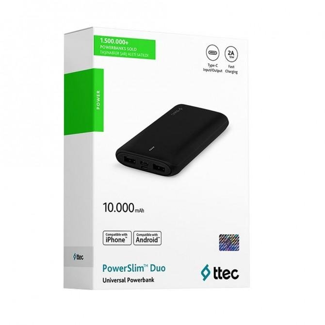 Додаткова батарея TTEC PowerSlim Duo with LCD 10000mAh (2BB163S) Black-1