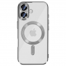 Чехол Wave Metyal Shining with MagSafe для iPhone 17 Серебряный