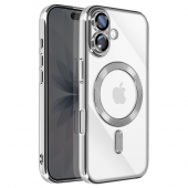 Чехол Wave Metyal Shining with MagSafe для iPhone 17 Серебряный