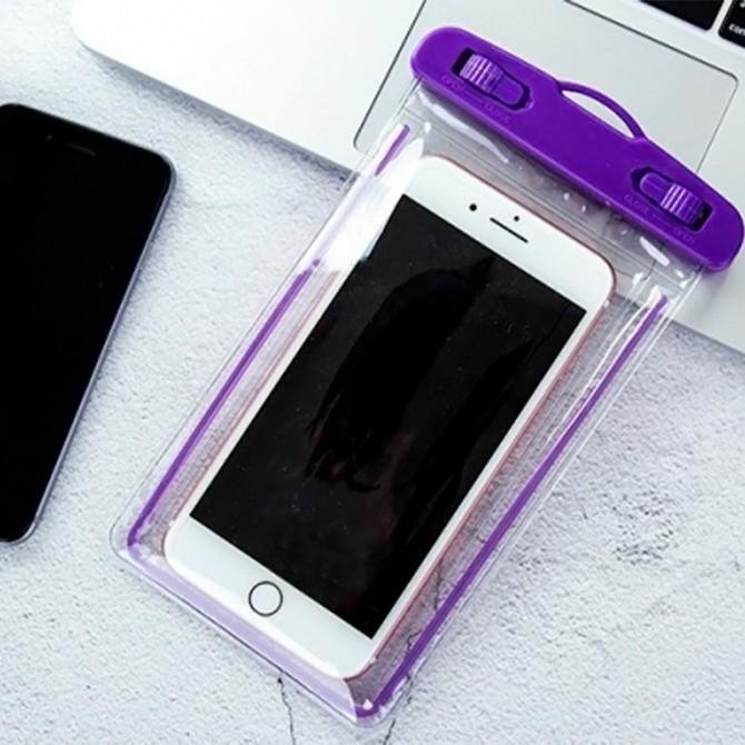 Силиконовый чехол на шею Waterproof Purple (6,5")-1