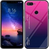 Чехол TPU Gradient HELLO Glass для Xiaomi Mi8 Lite Розовый Чехол TPU Gradient HELLO Glass для Xiaomi Mi8 Lite Розовый