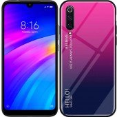 Чехол TPU Gradient HELLO Glass для Xiaomi Mi9 SE Розовый