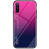 Чехол TPU Gradient HELLO Glass для Xiaomi Mi9 SE Розовый