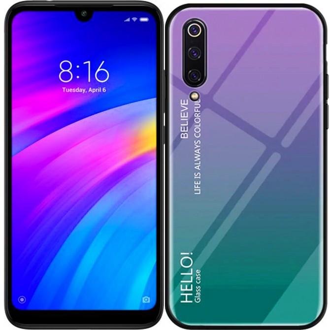 Чохол TPU Gradient HELLO Glass для Xiaomi Mi9 SE Блакитний