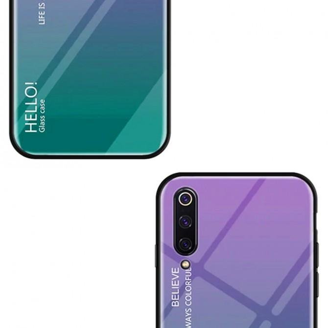 Чохол TPU Gradient HELLO Glass для Xiaomi Mi9 SE Блакитний-2