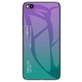 Чехол TPU Gradient HELLO Glass для Xiaomi Redmi GO Голубой Чехол TPU Gradient HELLO Glass для Xiaomi Redmi GO Голубой