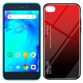 Чехол TPU Gradient HELLO Glass для Xiaomi Redmi GO Красный Чехол TPU Gradient HELLO Glass для Xiaomi Redmi GO Красный
