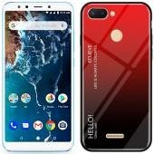 Чехол TPU Gradient HELLO Glass для Xiaomi Redmi 6 Красный
