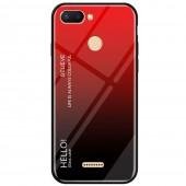 Чехол TPU Gradient HELLO Glass для Xiaomi Redmi 6 Красный